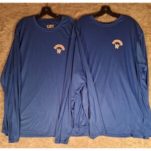 2 A4 Drumstick WWE Long Sleeve Shirts Royal Blue 3XL Adult Performance Athletic